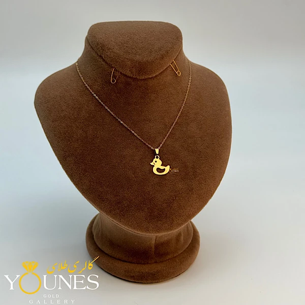 آویز جوجه اردک طلا لیزری